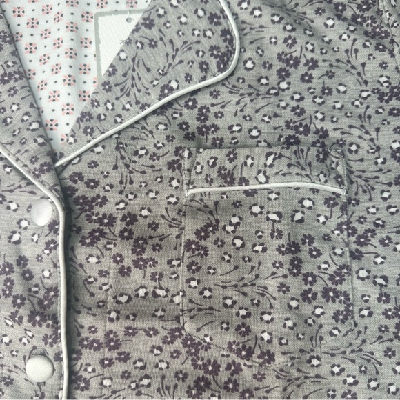 Karen Neuburger Pajama Set Women's Small Neutral Ditsy Print 2 Piece NWT‎ - Picture 4 of 16